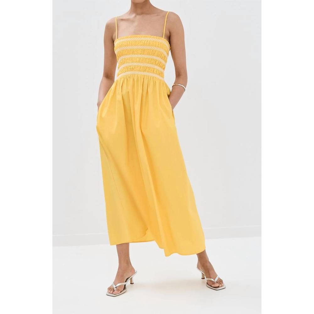 NEW PISTOLA bianca smocked bodice dress in dandelion